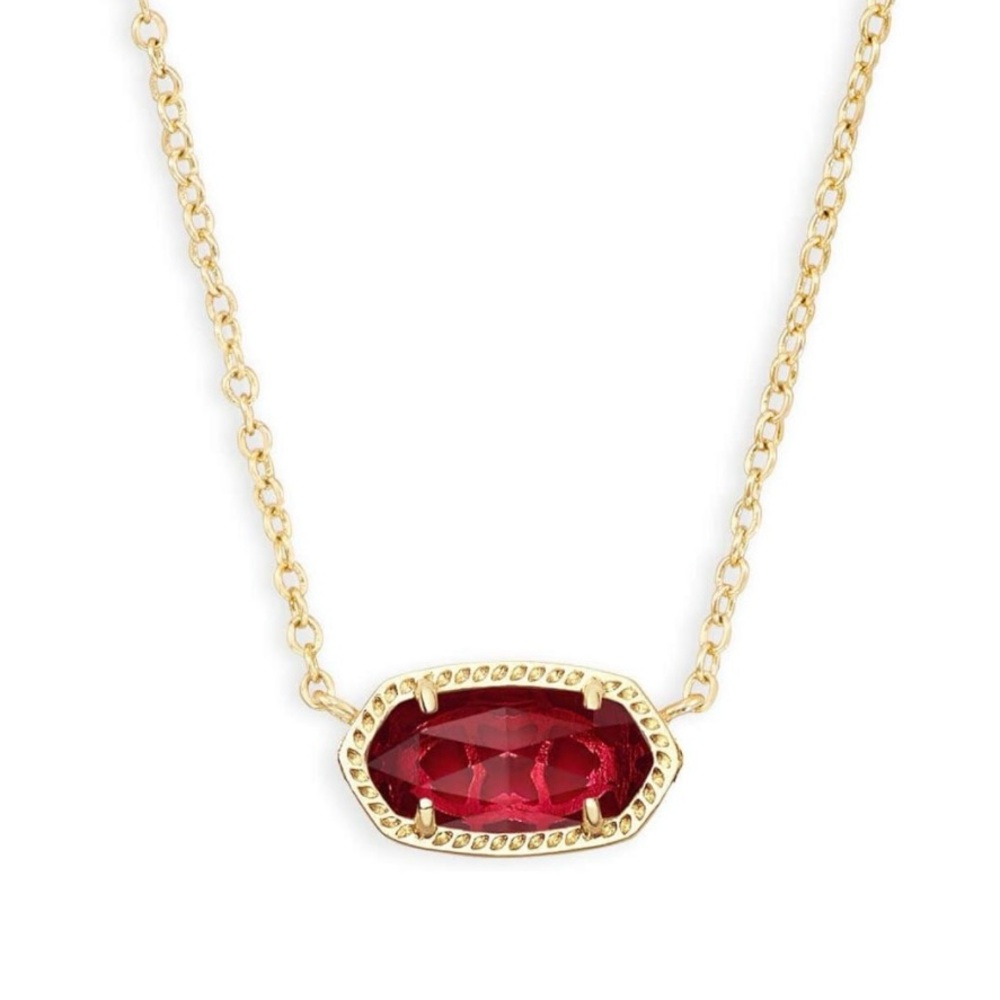 Necklace berry color gold tone like new Elisa LIKE NEW in package - Picture 2 of 9